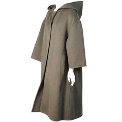 Vintage Geoffrey Beene Loden Green Coat with Hood