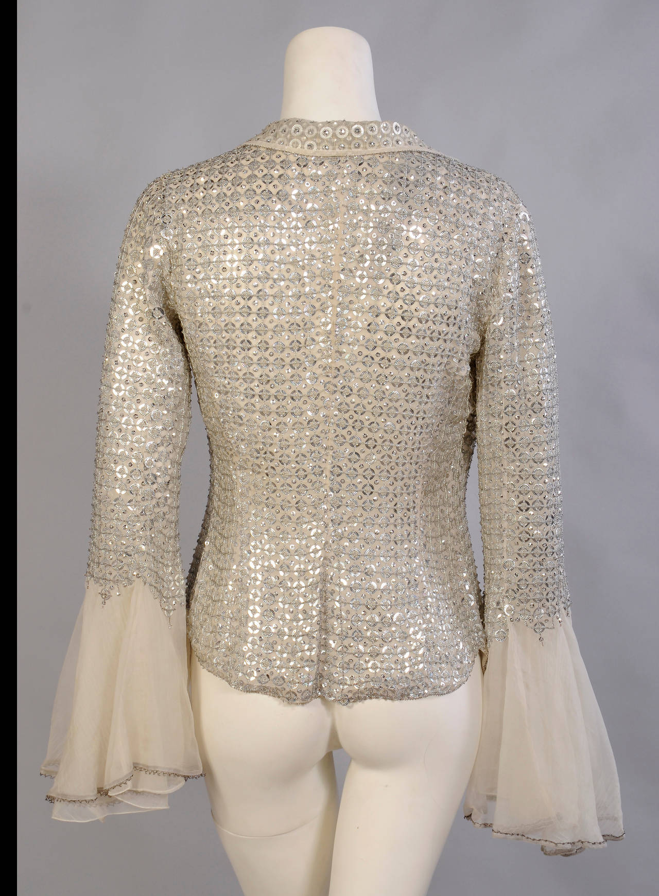 silver organza jacket