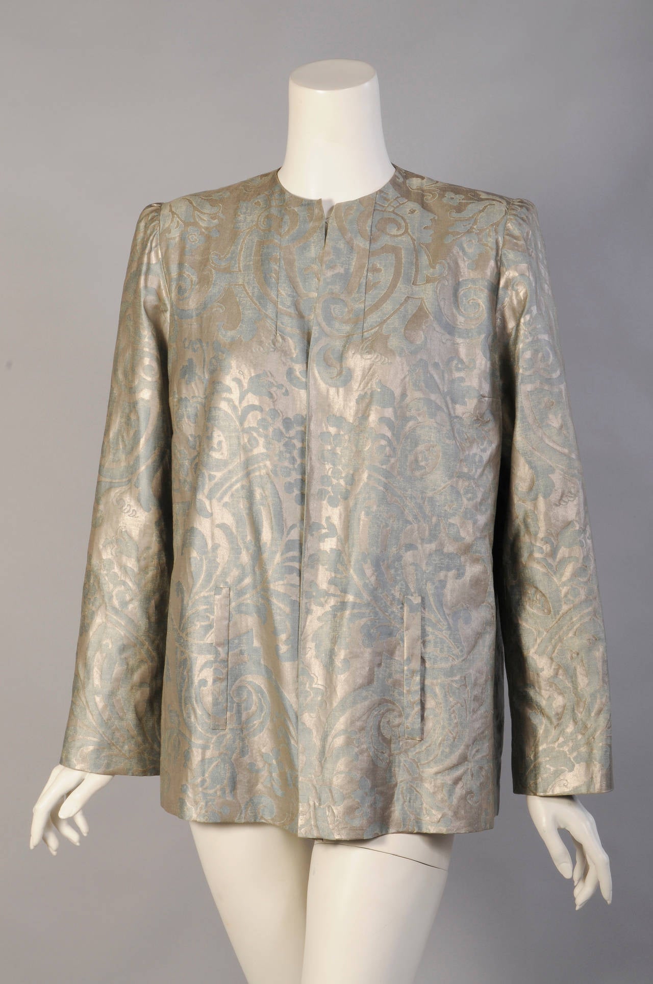 Rare Fortuny Stenciled Cotton Jacket, late 1930's