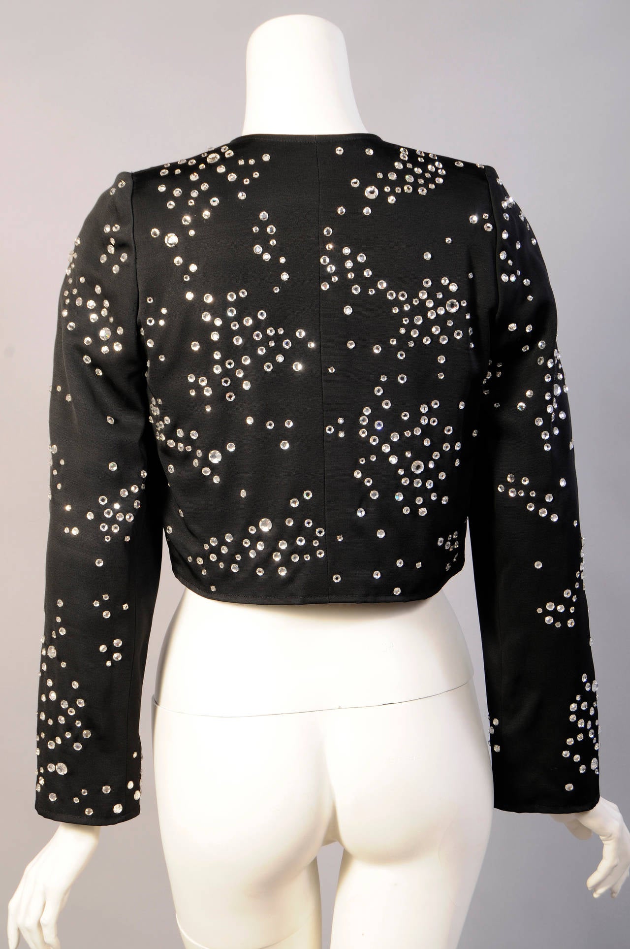 Black Yves Saint Laurent Diamante Evening Jacket