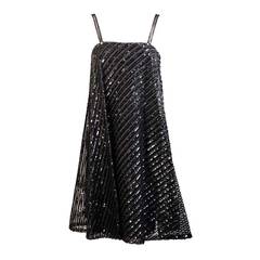 1960's Bill Blass for Maurice Rentner Beaded Trapeze Dress 12