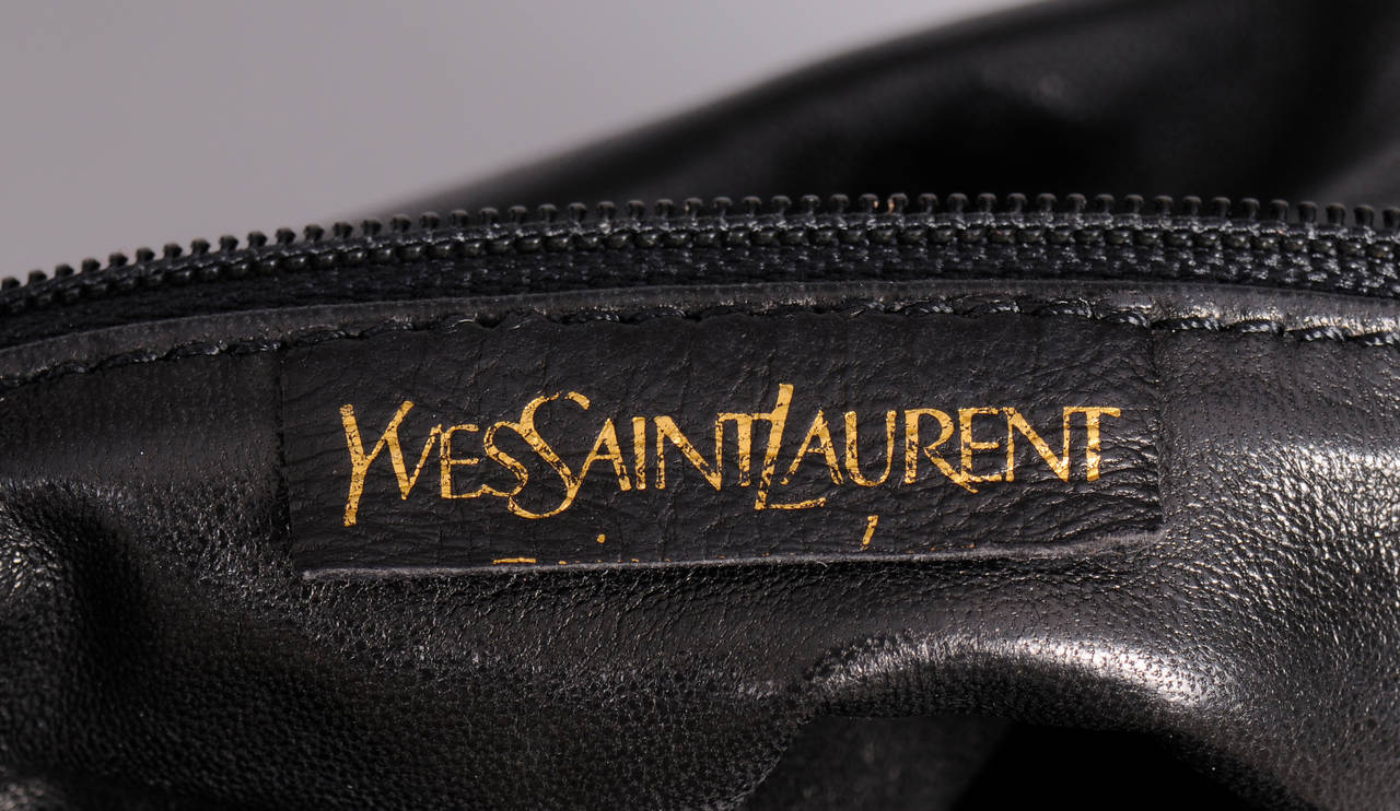 Women's Yves Saint Laurent Black Suede Bag with Tassels