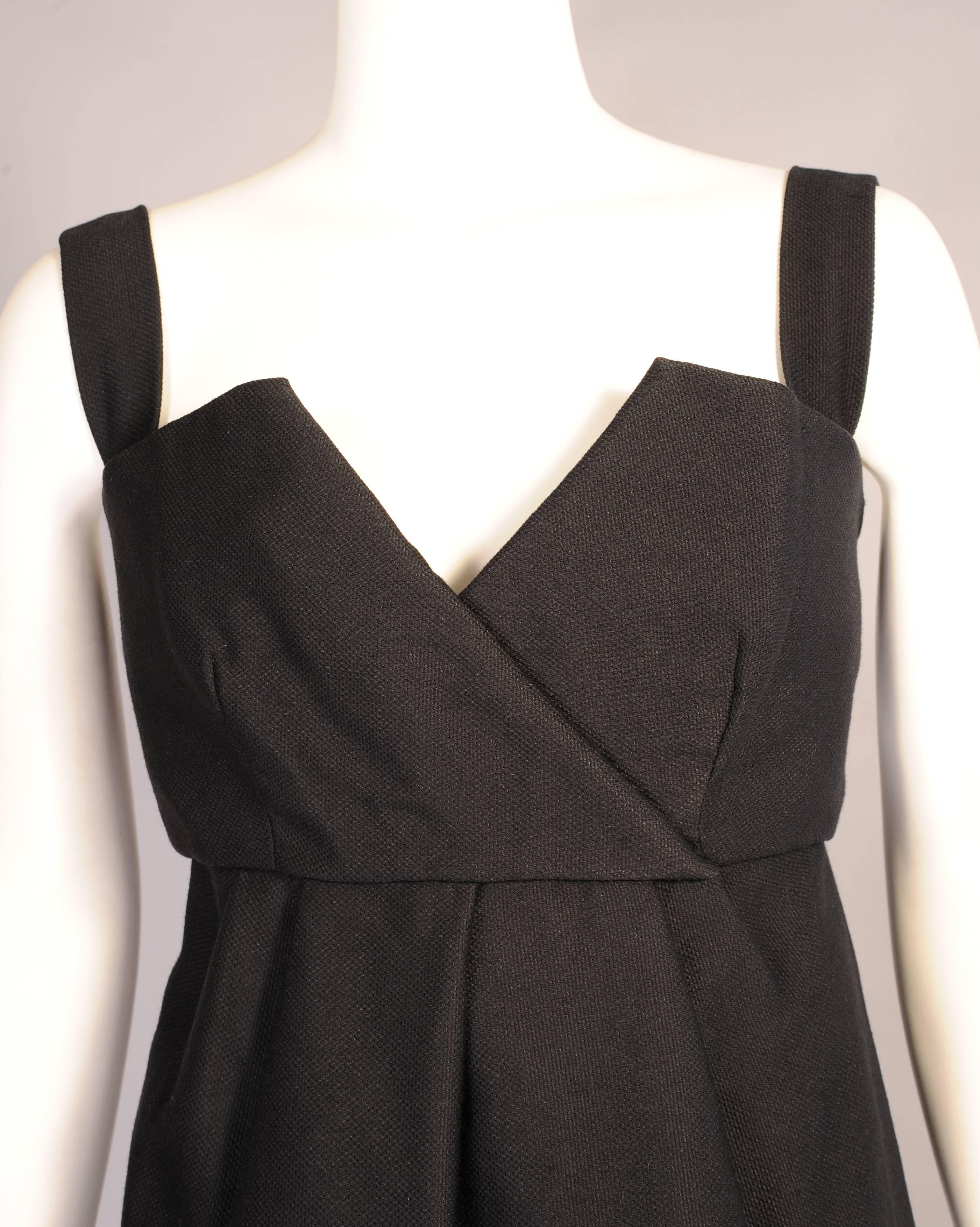 Black 1958 Autumn Winter Yves Saint Laurent for Dior Couture Evening Dress & Jacket
