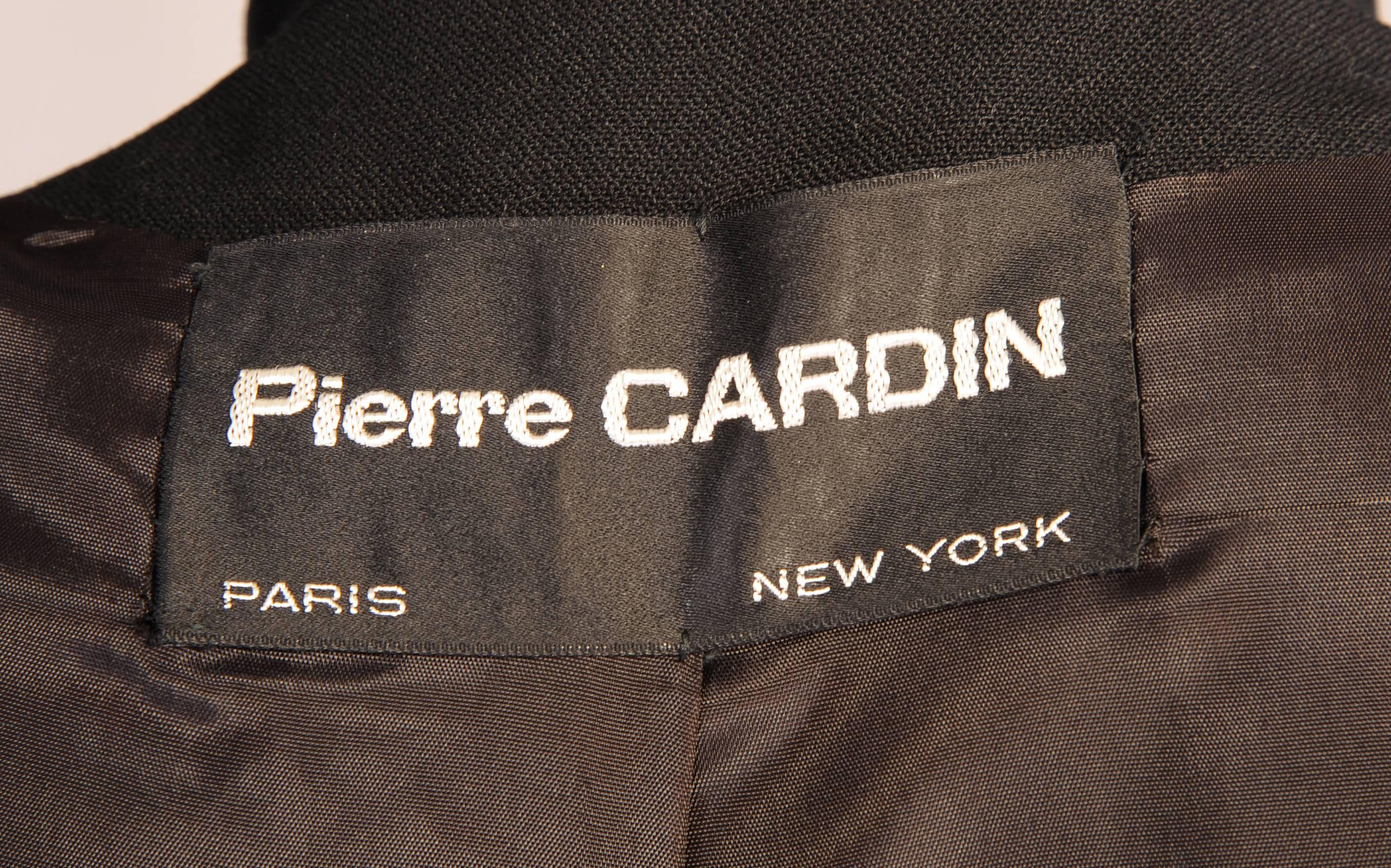 Women's Pierre Cardin Black Wool Crepe Jacket