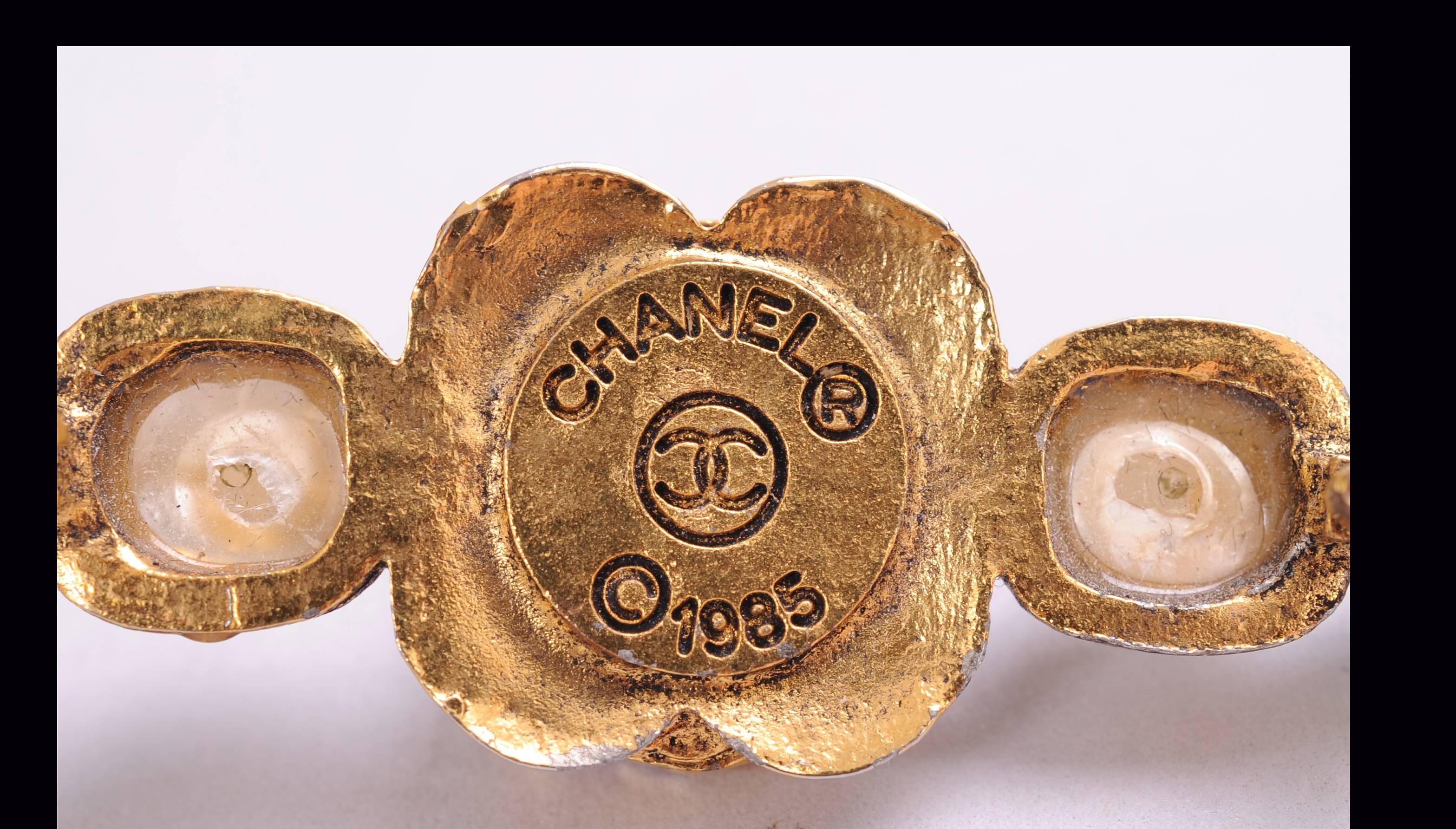 Contemporary Chanel Gripoix Bar Pin