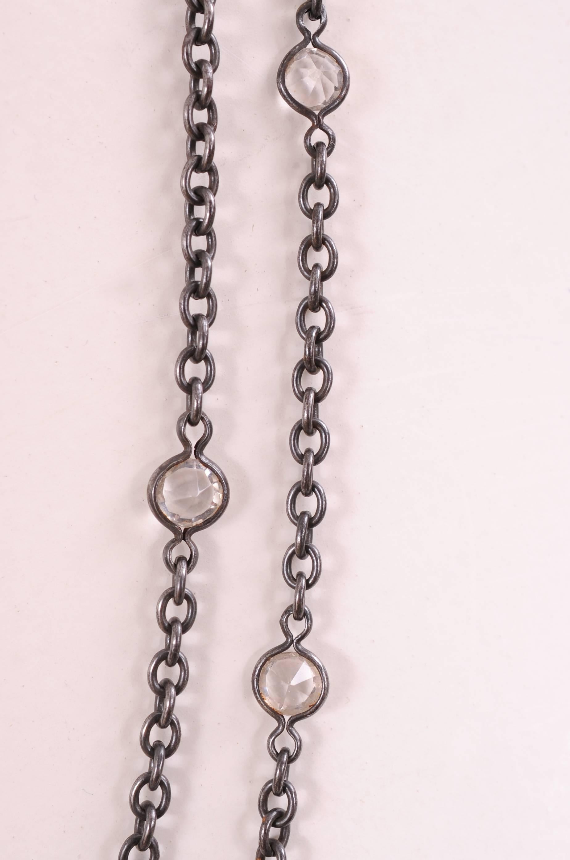 faux diamonds by the yard necklace