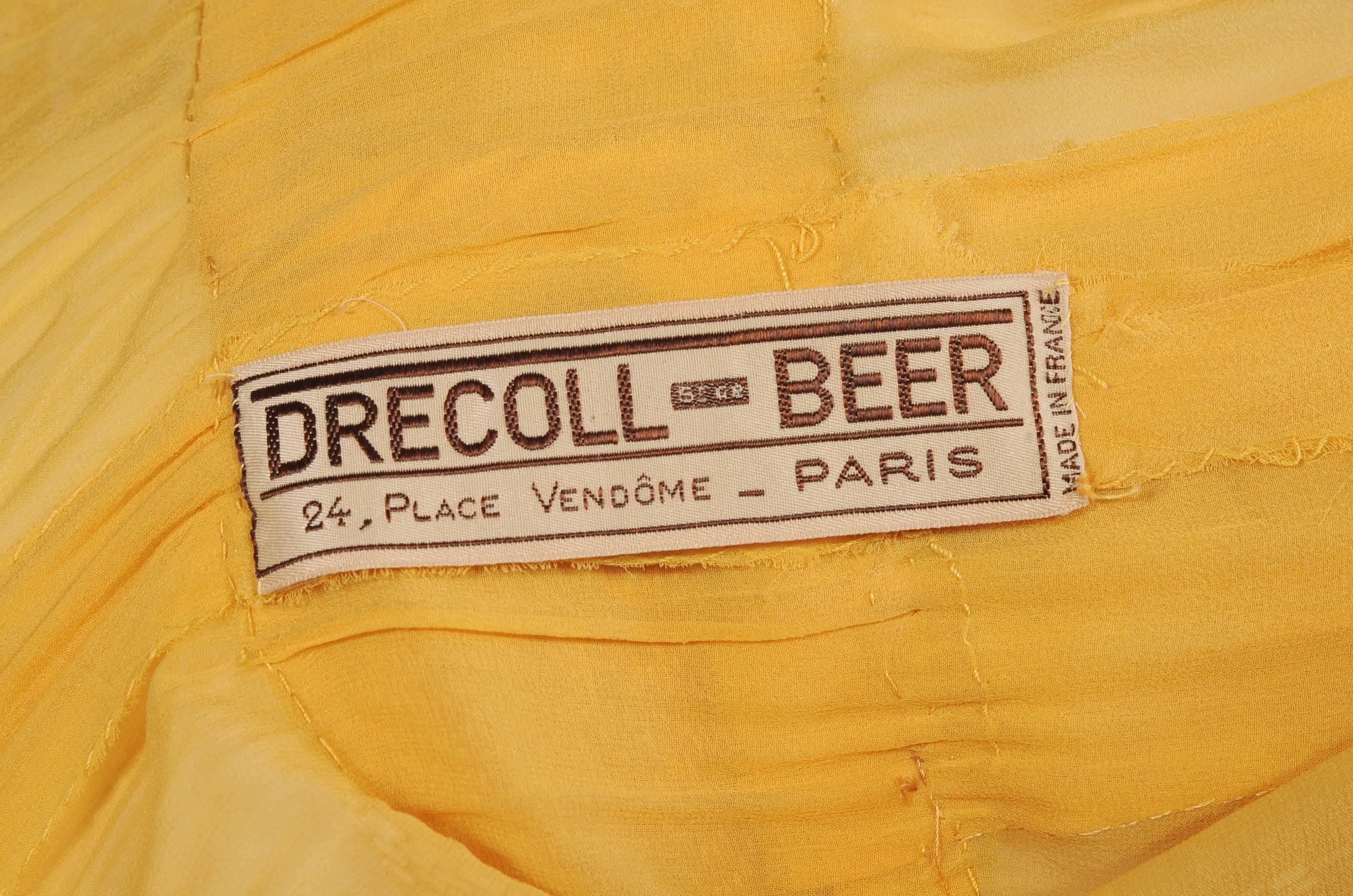 1929 Drecoll-Beer Paris, Beaded Evening Dress In Excellent Condition In New Hope, PA