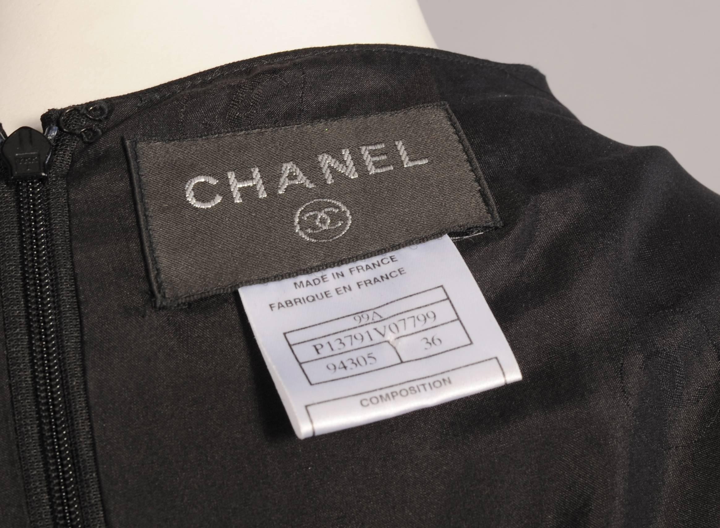 Chanel Architectural Black Wool Sheath 1