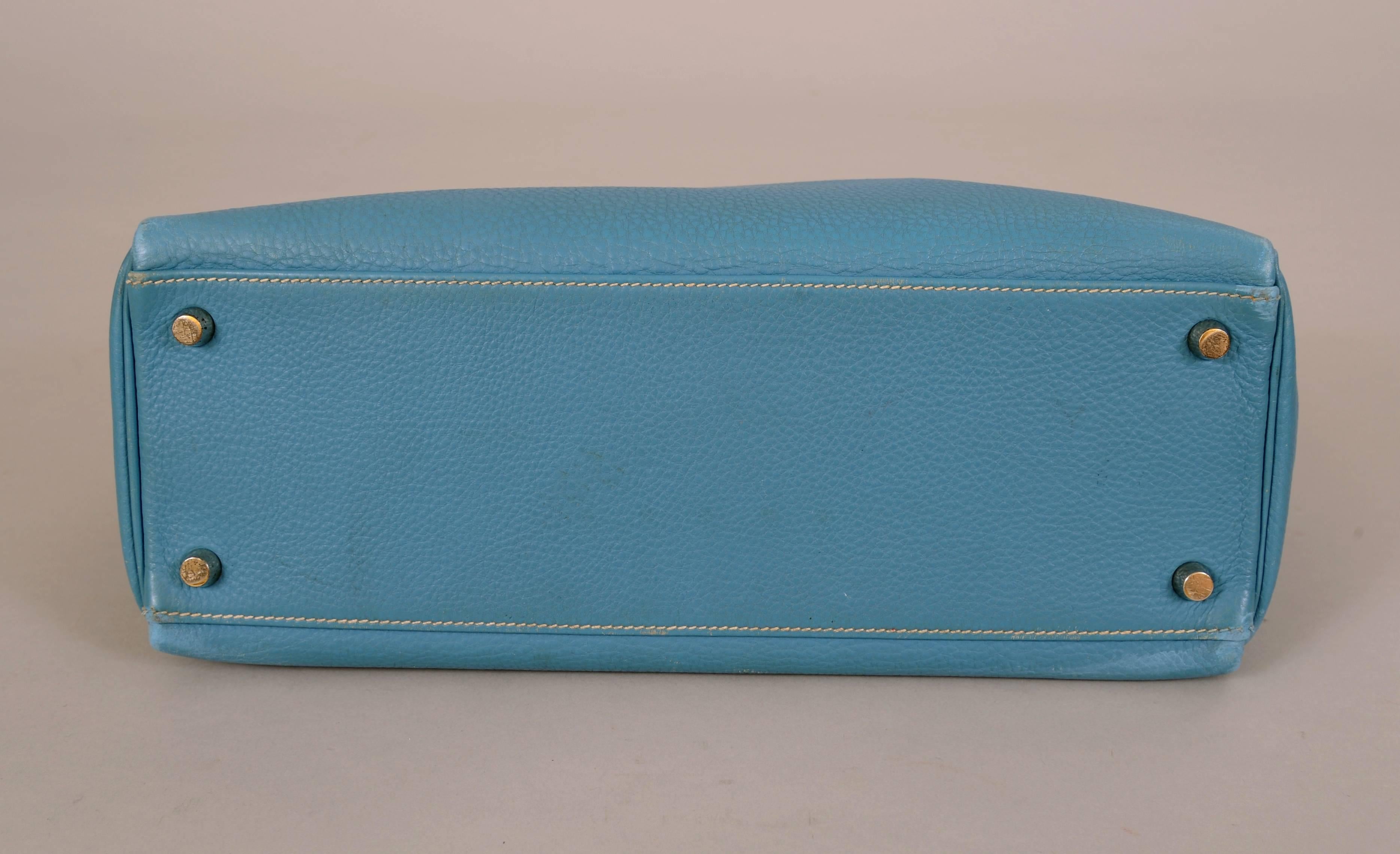 Women's Hermes Blue Kelly Bag, 32cm