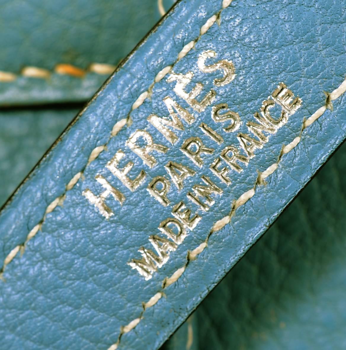 Hermes Blue Kelly Bag, 32cm 4