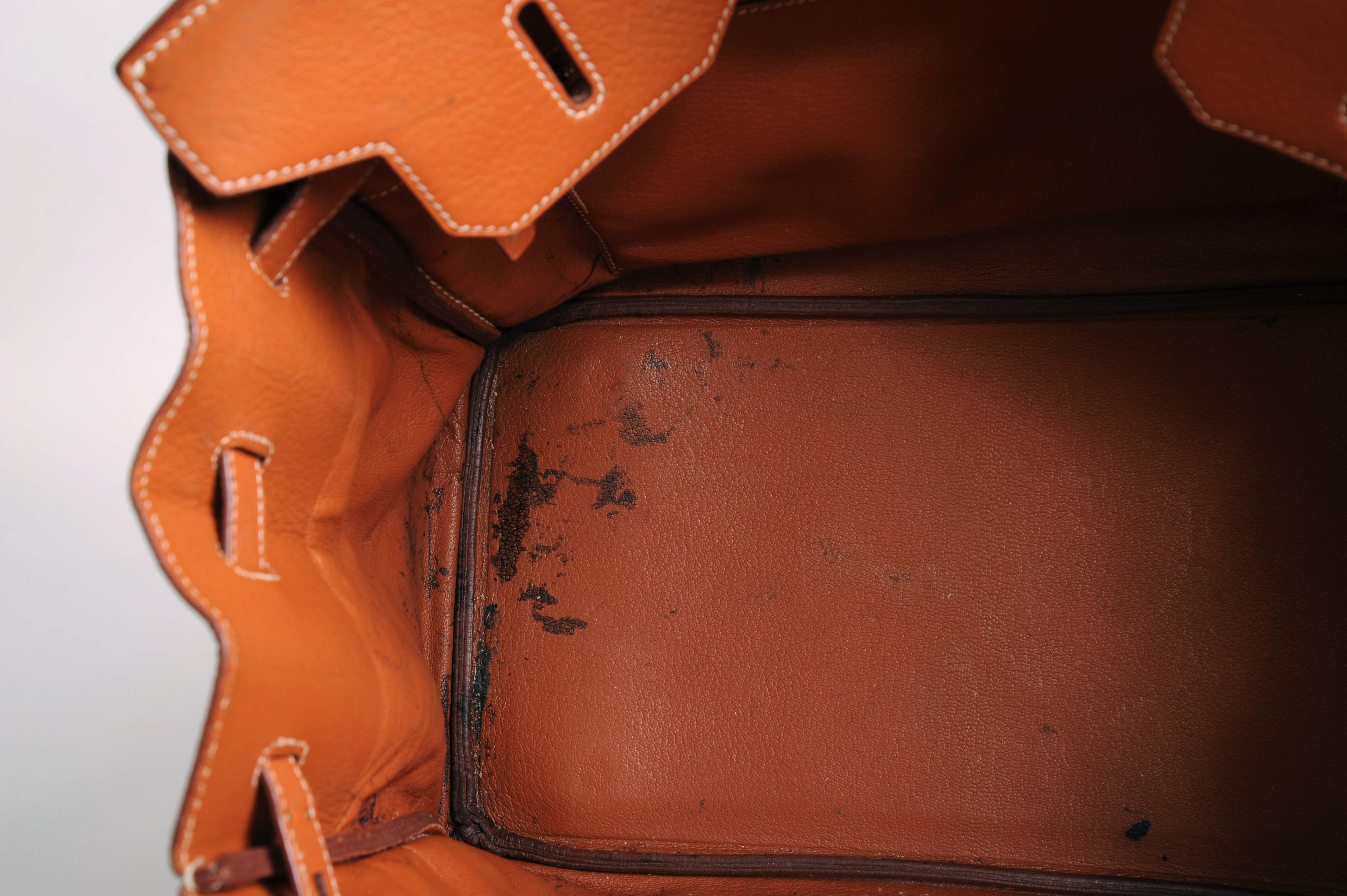 Hermes Saddle Birkin Bag, 35 cm Gold Hardware In Good Condition In New Hope, PA