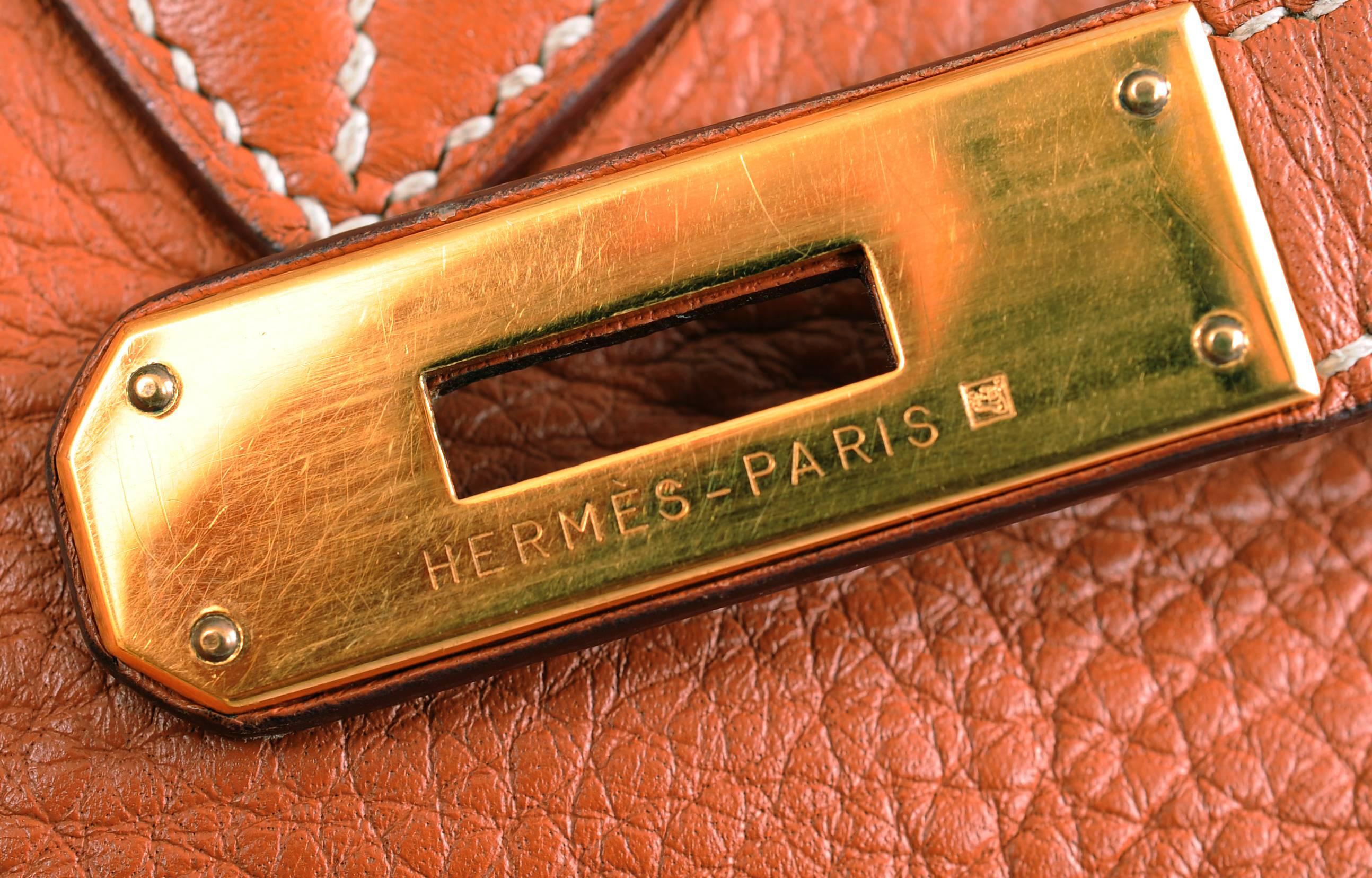 Women's Hermes Saddle Birkin Bag, 35 cm Gold Hardware
