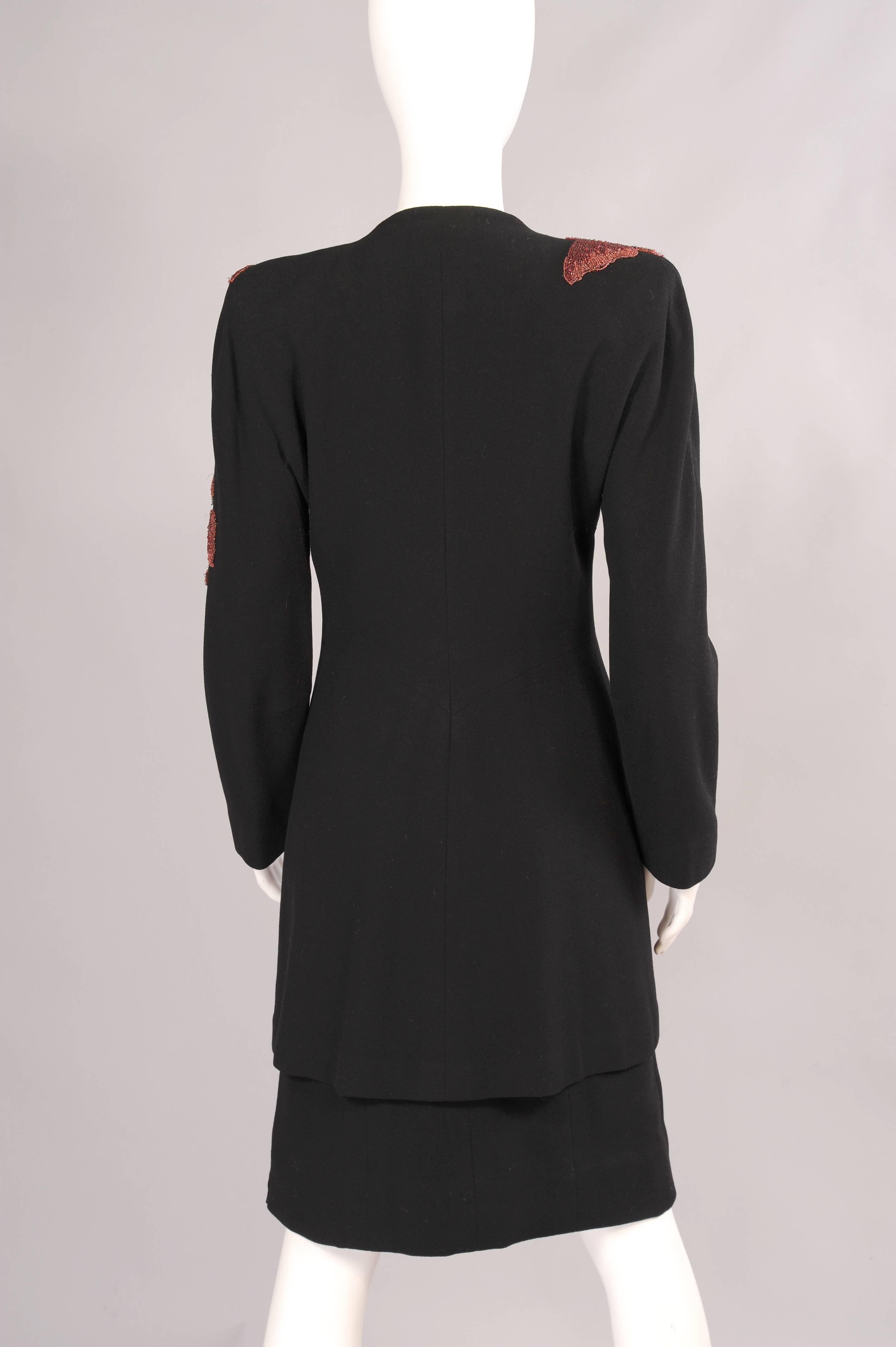 Women's or Men's 1940's Eisenberg Originals Butterfly Beaded Coat & Dress