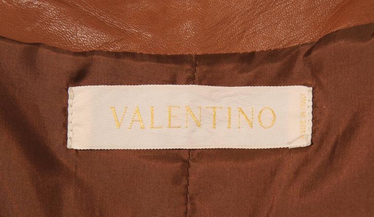 Valentino Leather Jacket with Mother of Pearl Decoration at 1stDibs