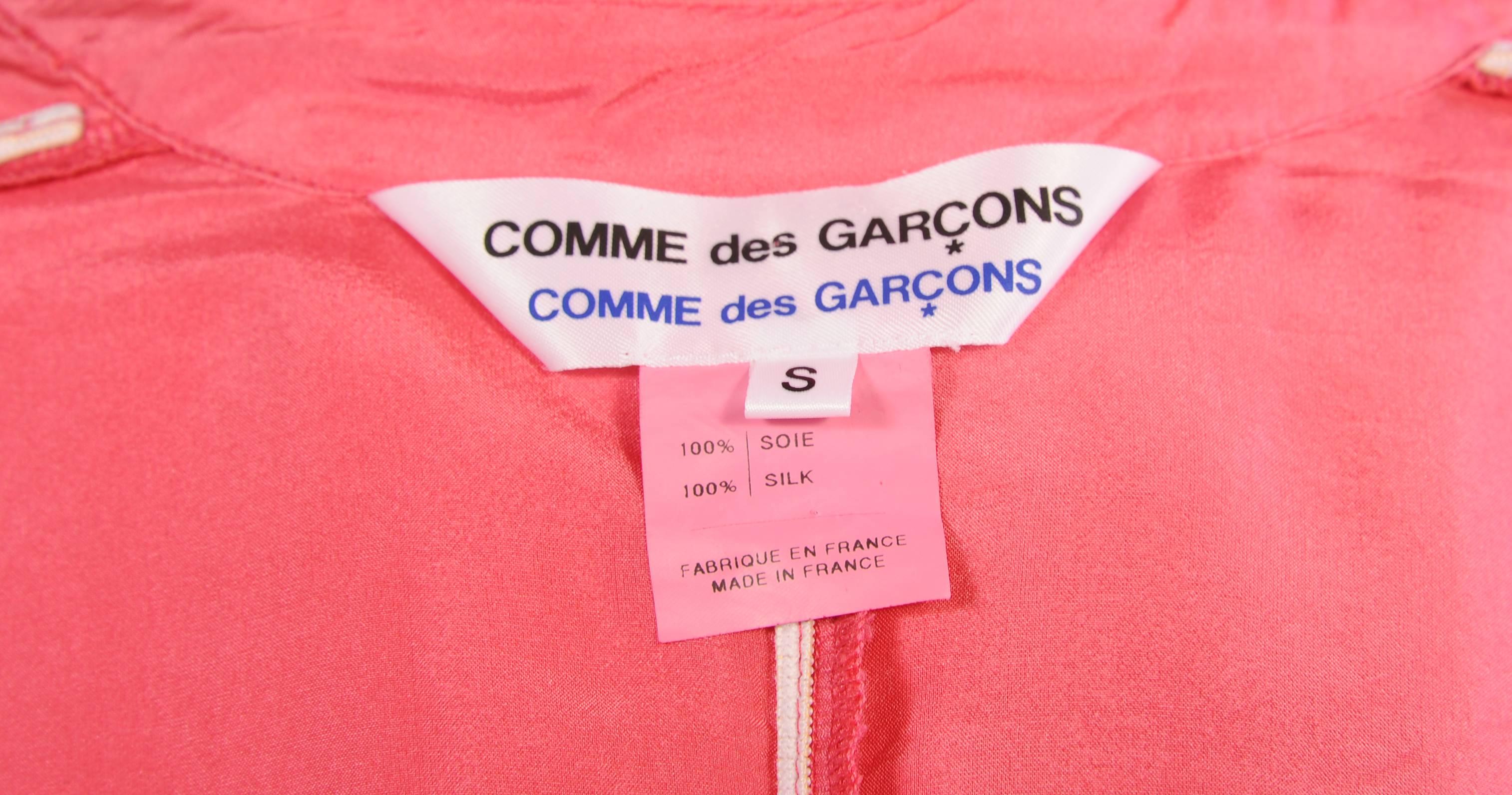 Women's Comme des Garcons Pink Silk Jacket