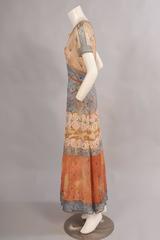 1970's Chloe Hand Painted Maxi Dress, Runway Worn
