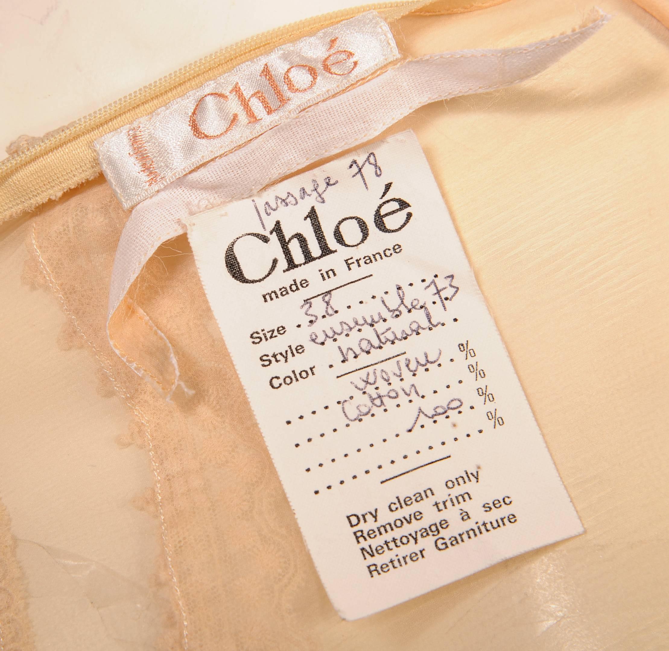 1970's Chloe Lace & Chiffon Dress & Jacket, Runway Worn 2