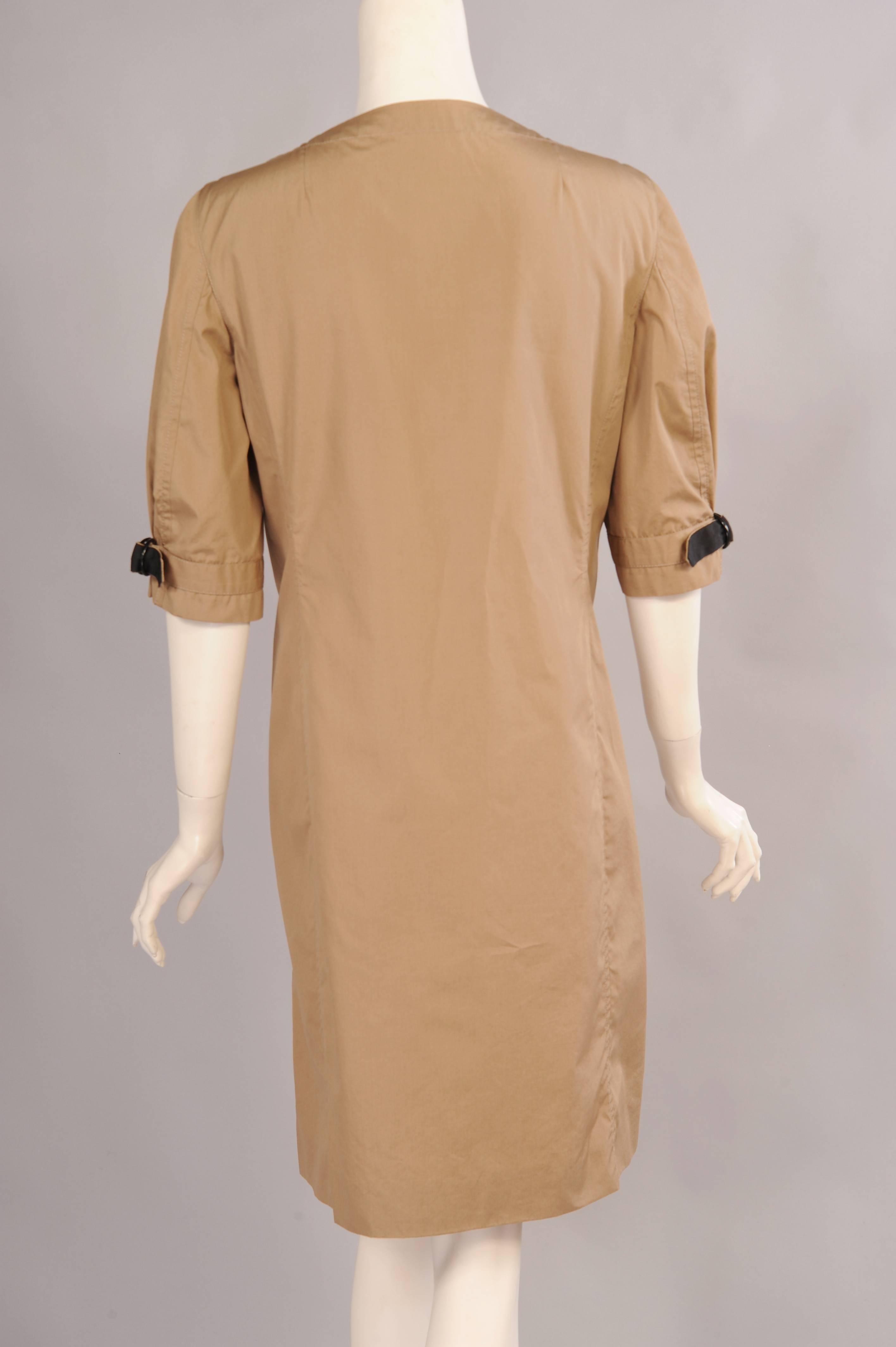 khaki cotton dress
