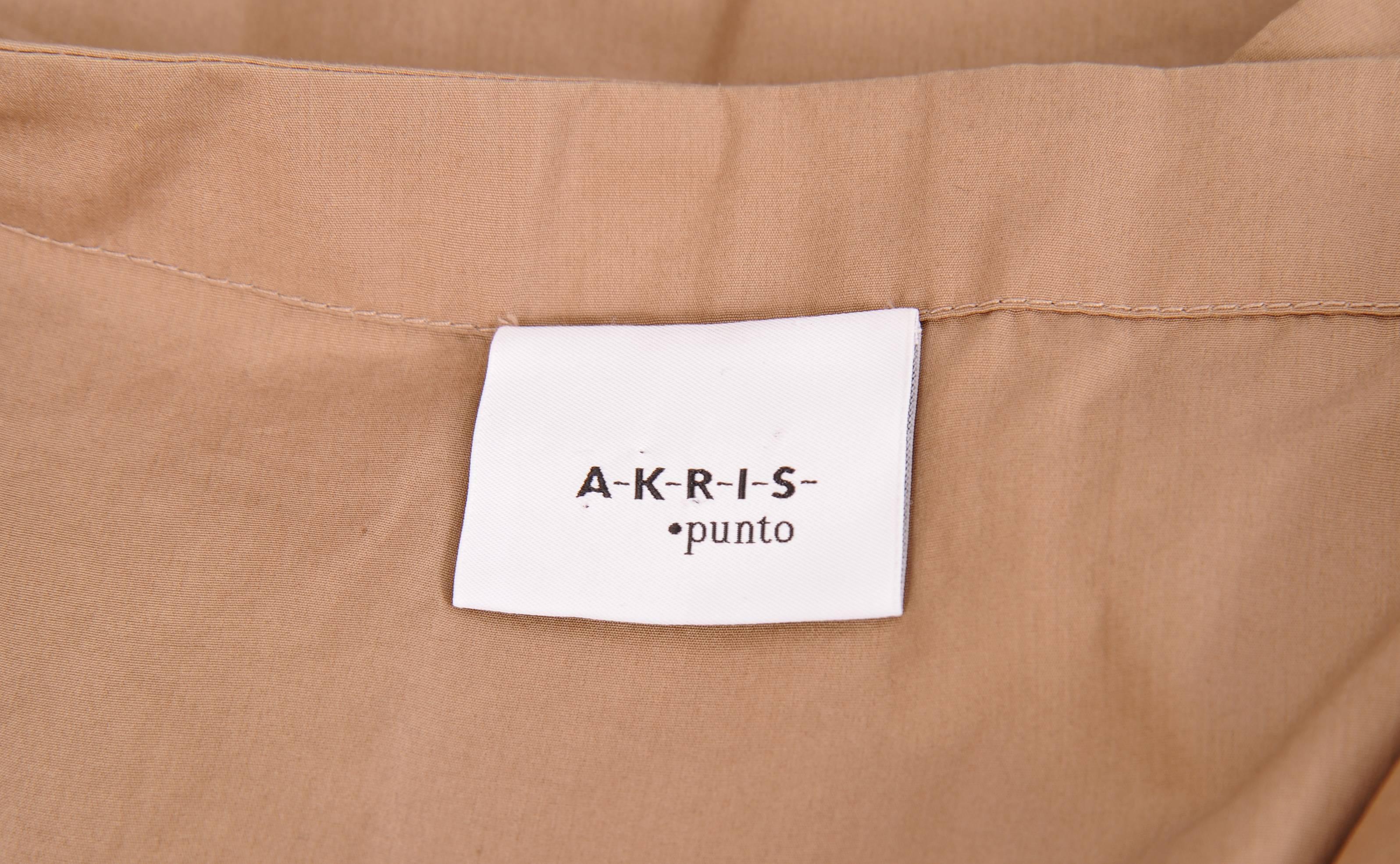 Akris Punto Khaki Cotton Day Dress In Excellent Condition In New Hope, PA