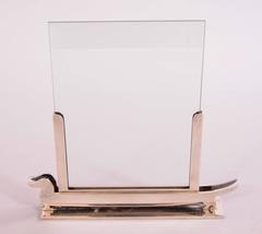 Hermes Vintage Silver Dachshund Picture Frame