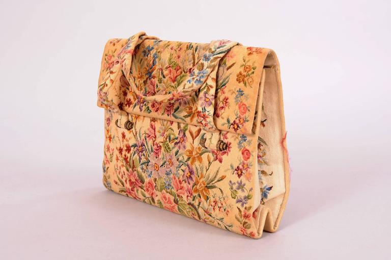 Morabito, Paris Fine Needlework Evening Bag or Clutch For Sale at 1stdibs