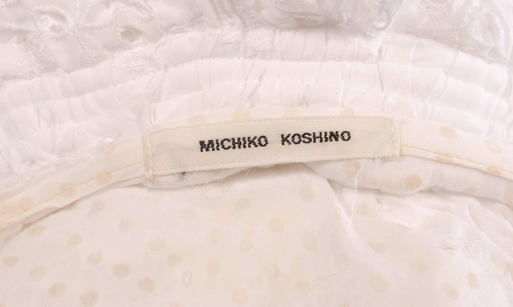 Women's Michiko Koshino Eyelet Trimmed Polka Dot Jacket AW 2005