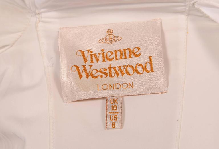 Vivienne Westwood Victorian Inspired White Cotton Coat at 1stDibs