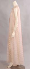 Pink Silk Organza Sleeveless Summer Coat with Graduated Open Circles