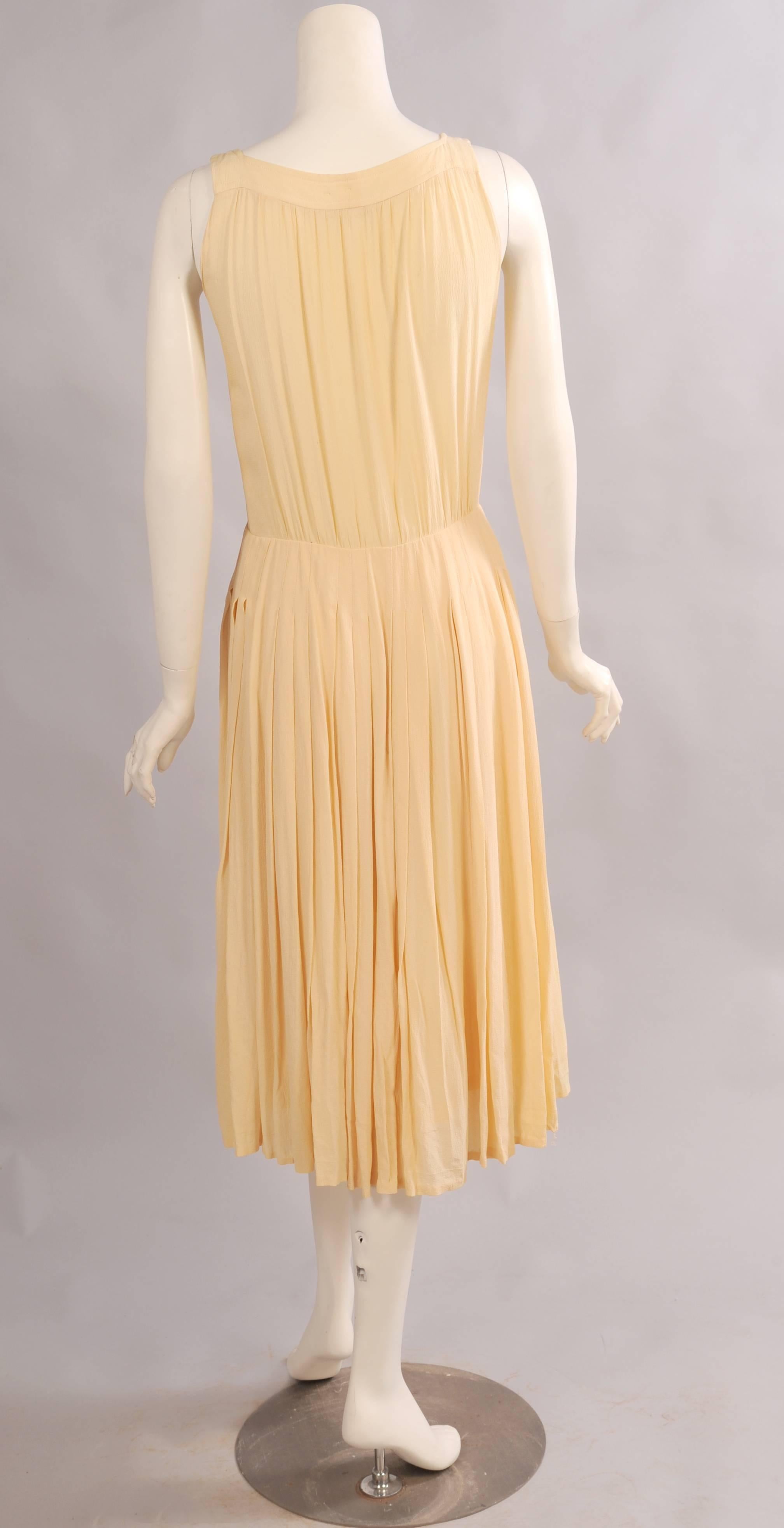 Ted Lapidus Silk Crepe Button Front Dress In Excellent Condition In New Hope, PA