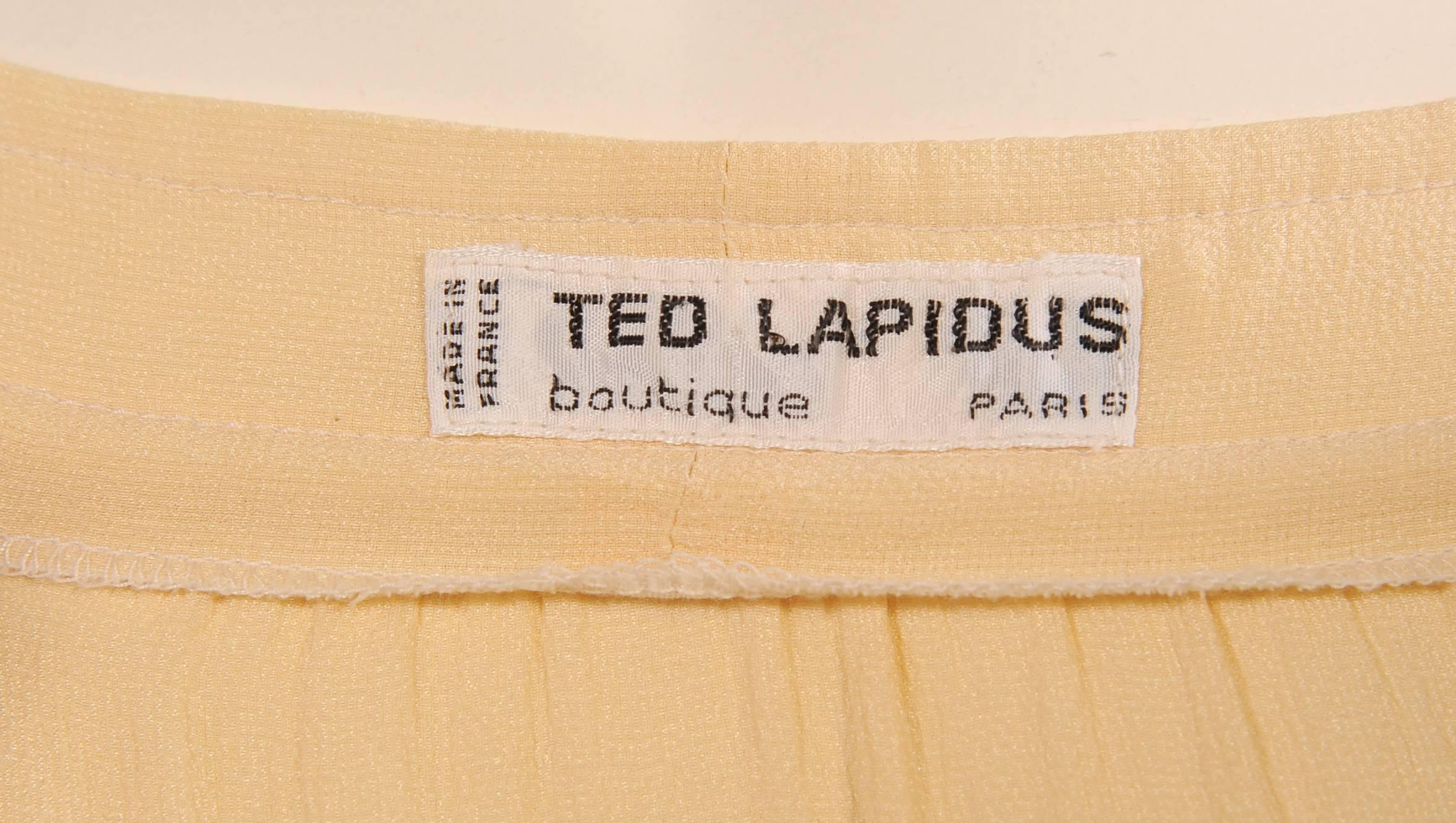 Women's Ted Lapidus Silk Crepe Button Front Dress