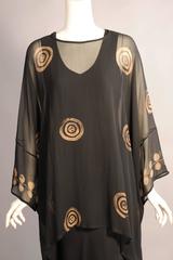 Textile Artist Marion Clayden Tie Dye Two Piece Silk Chiffon Evening Dress