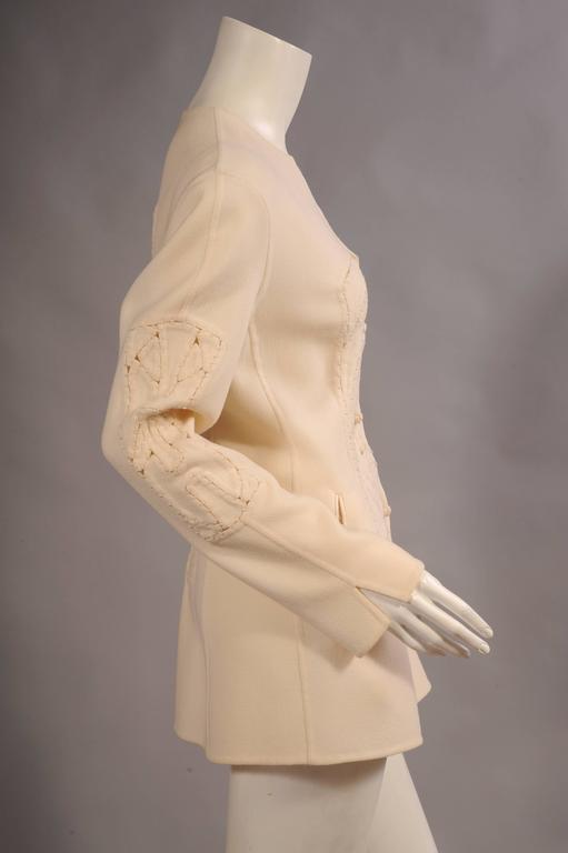 Chado Ralph Rucci Wool Crepe Jacket with Hand Pieced Design at 1stDibs