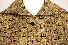 Geoffrey Beene Metallic Gold and Black Swing Jacket