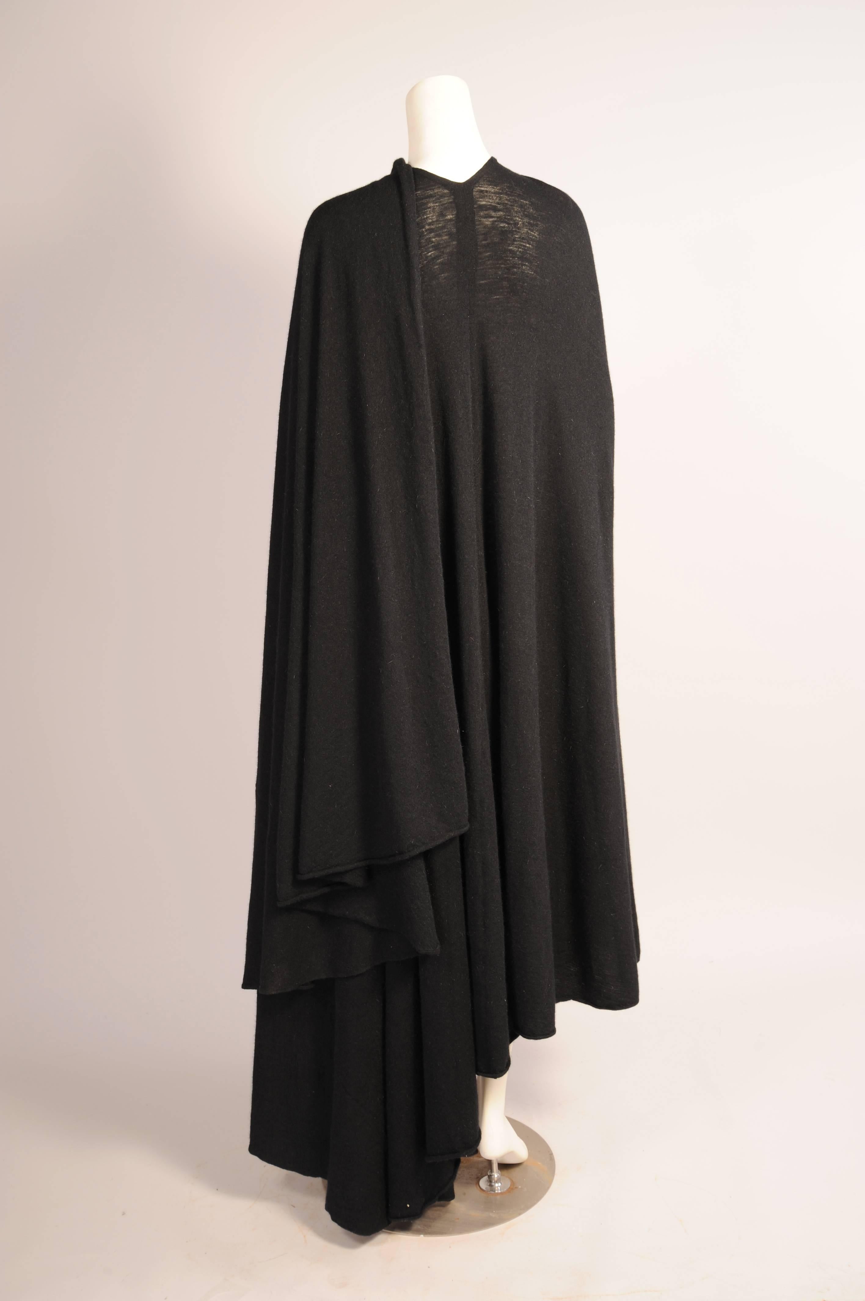 Madame Gres Haute Couture Draped Black Jersey Cape In Excellent Condition In New Hope, PA