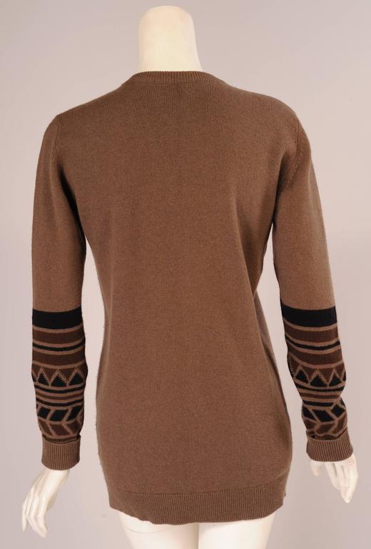 Chanel Scottish Cashmere Sweater with Hand Intarsia Design at 1stDibs