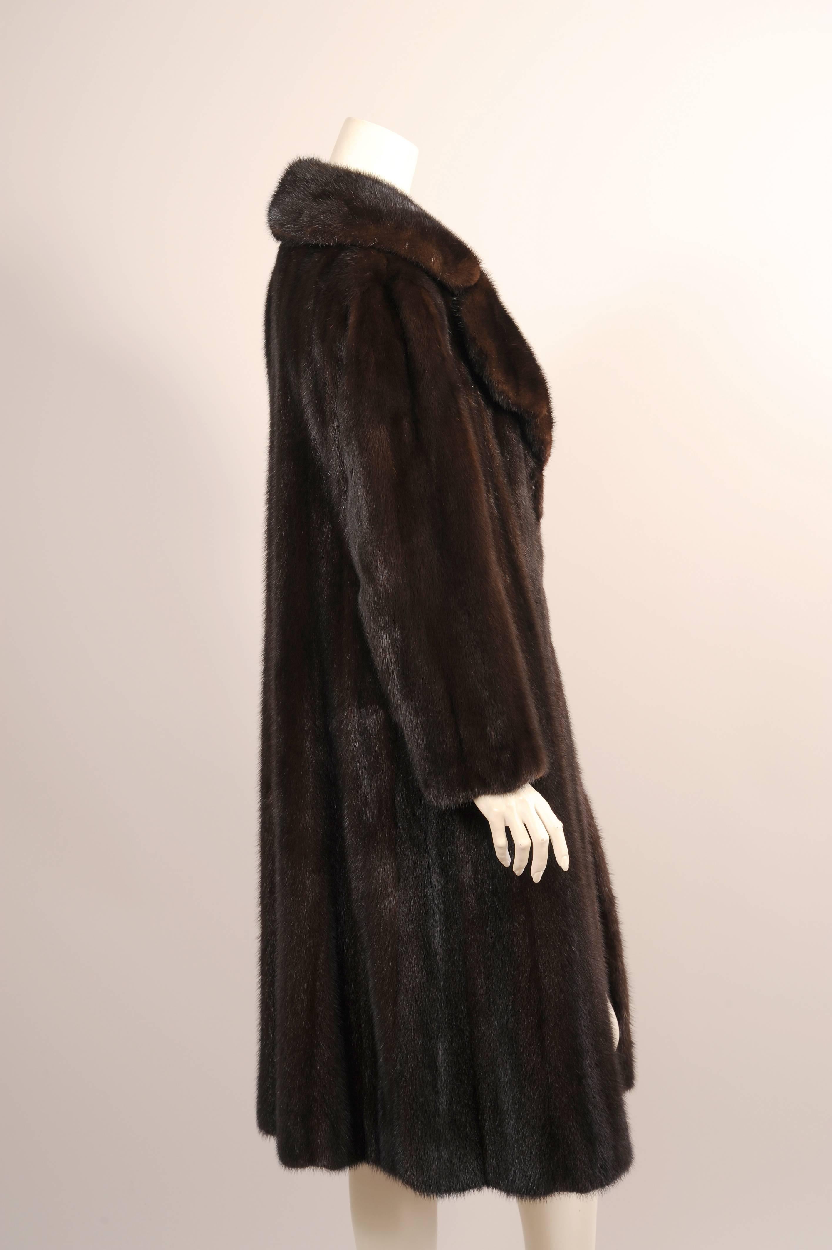 Black Classic Dark Ranch Mink Coat