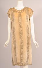 1920's Rue de la Paix French Beaded Velvet Flapper Dress