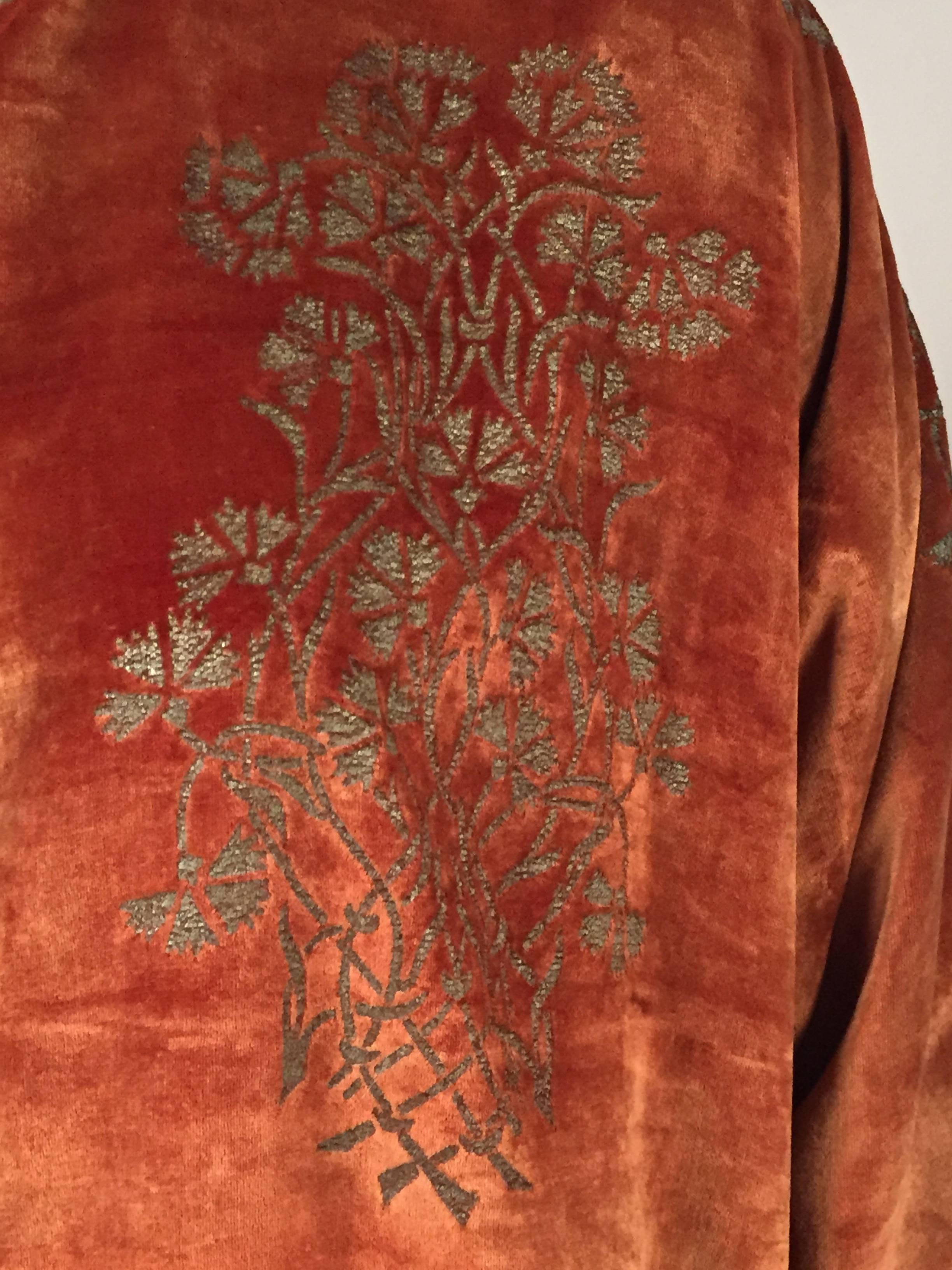 The Holy Grail for any collector of vintage clothing is a hand stenciled velvet coat from Mariano Fortuny. These rare pieces were hand made and hand decorated in Venice, and they are even harder to find than the iconic pleated Delphos dress. An