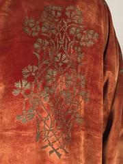 Fortuny Gold Stenciled Cinnamon Velvet Coat
