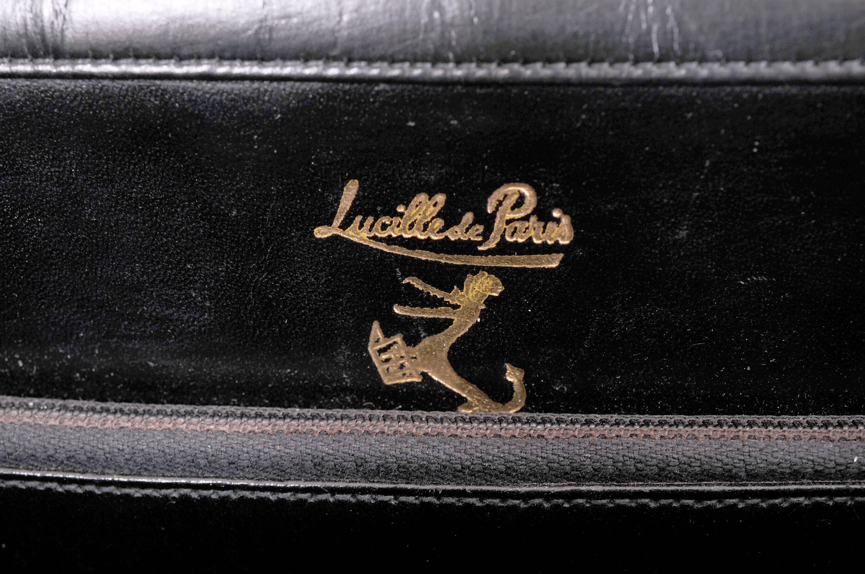 Women's Lucille de Paris Oversized Black Alligator Handbag For Sale