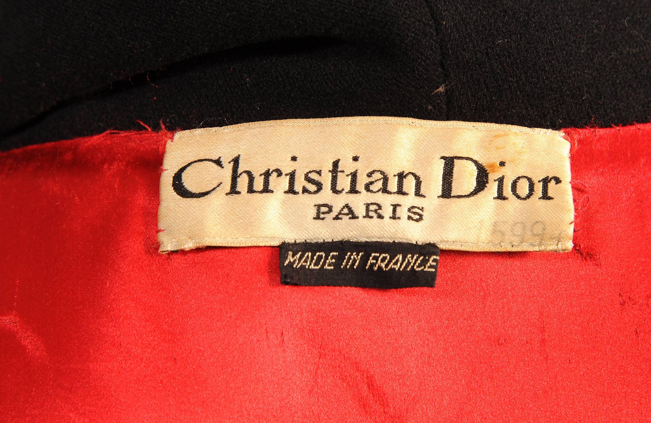 1950's Dior Numbered Haute Couture Wool Swing Jacket 1