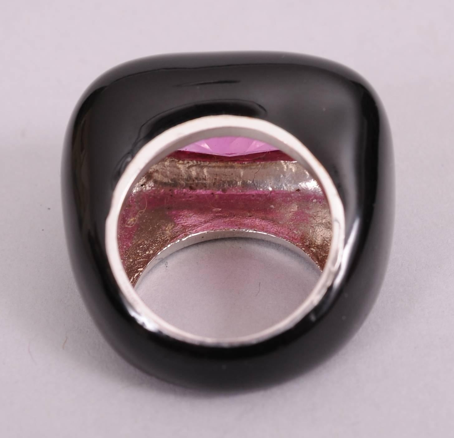 pink stone rings sterling silver