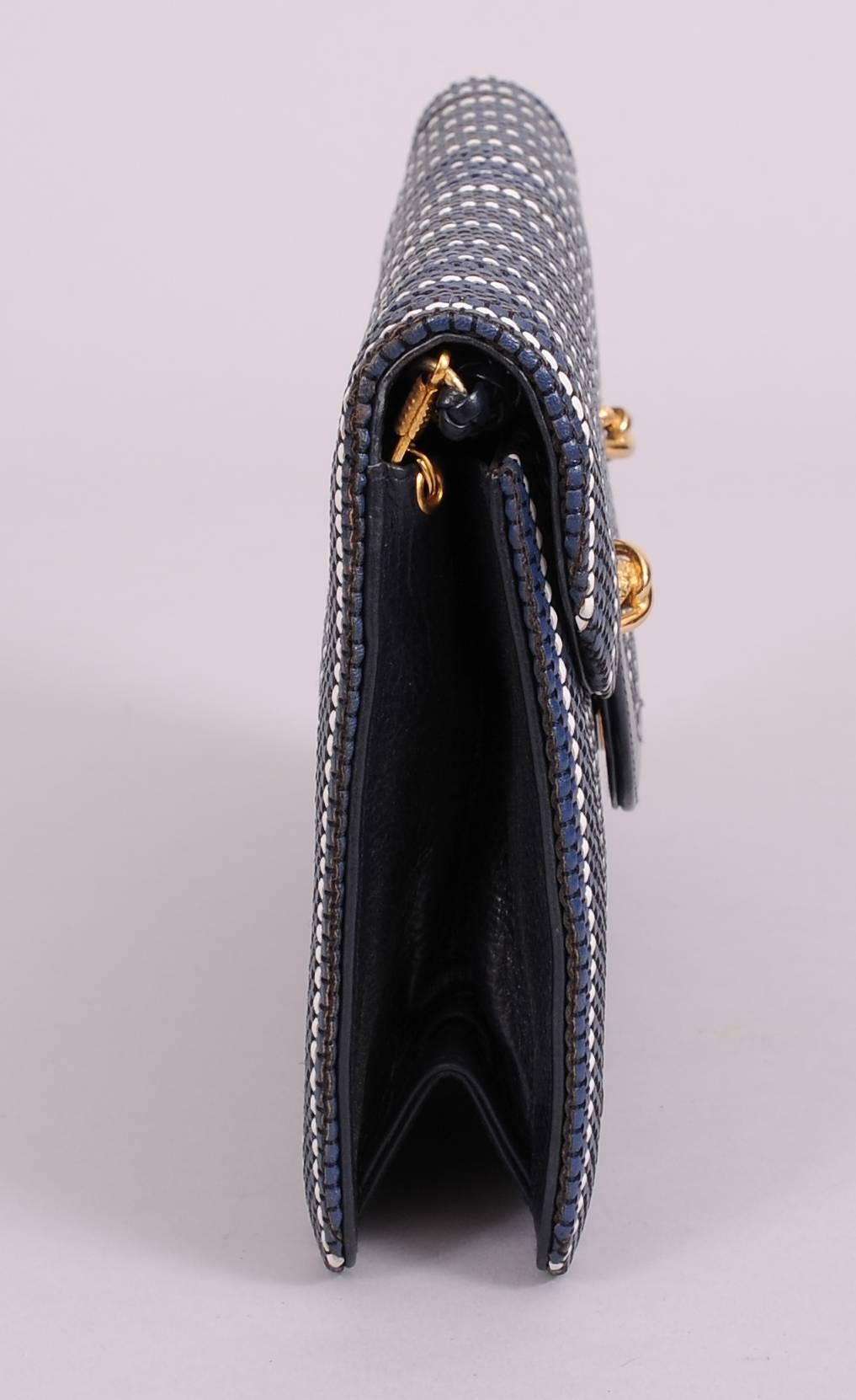 tiffany & fred woven leather pouch