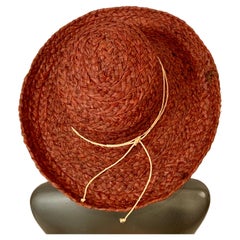 Cappello di paglia rosso borgogna Helen Kaminski