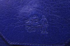 La Bagagerie, París Bolso sobre de piel azul brillante