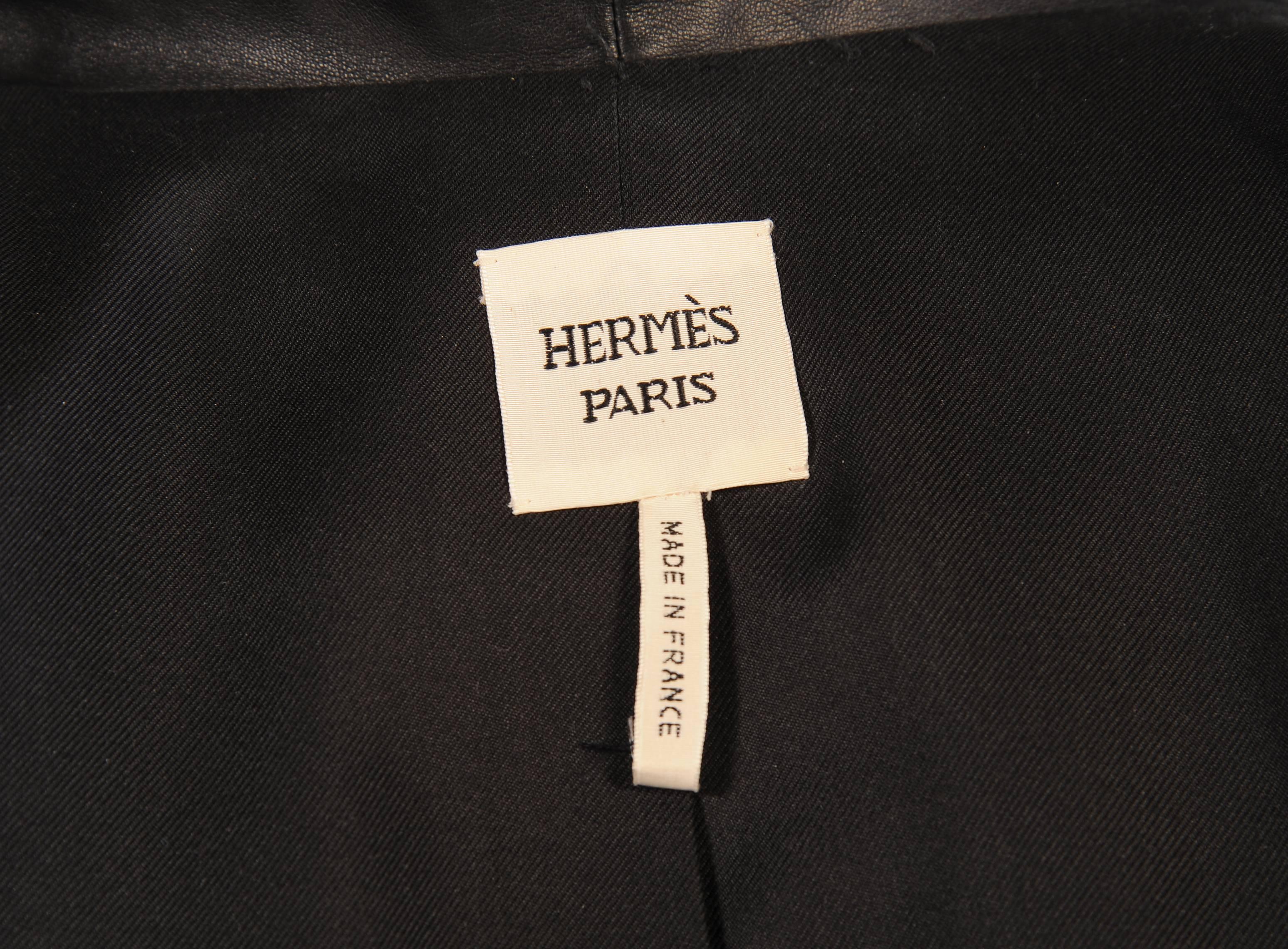 hermes leather shirt