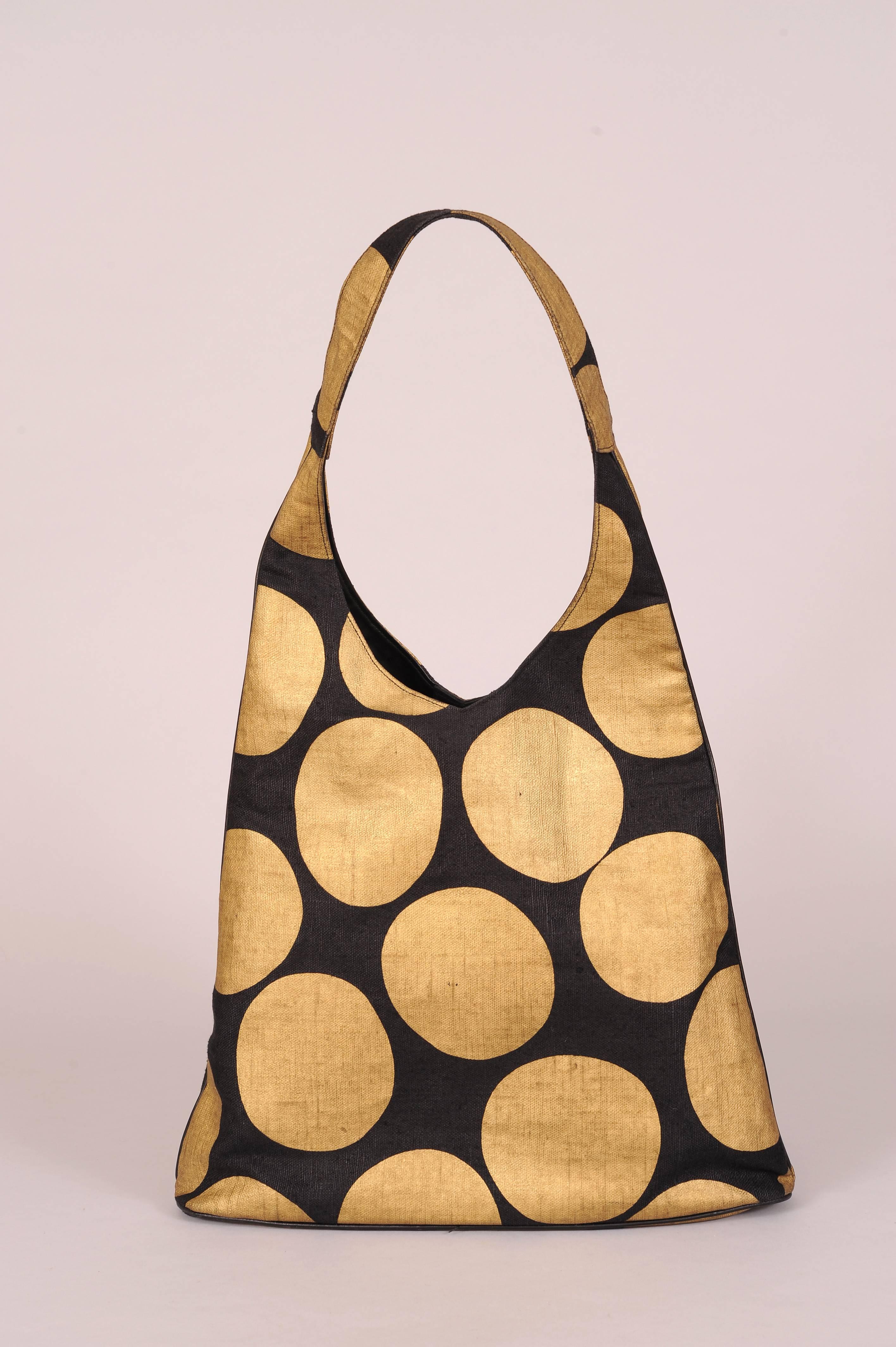 Women's Paloma Picasso Gold Polka Dot Shoulder Bag