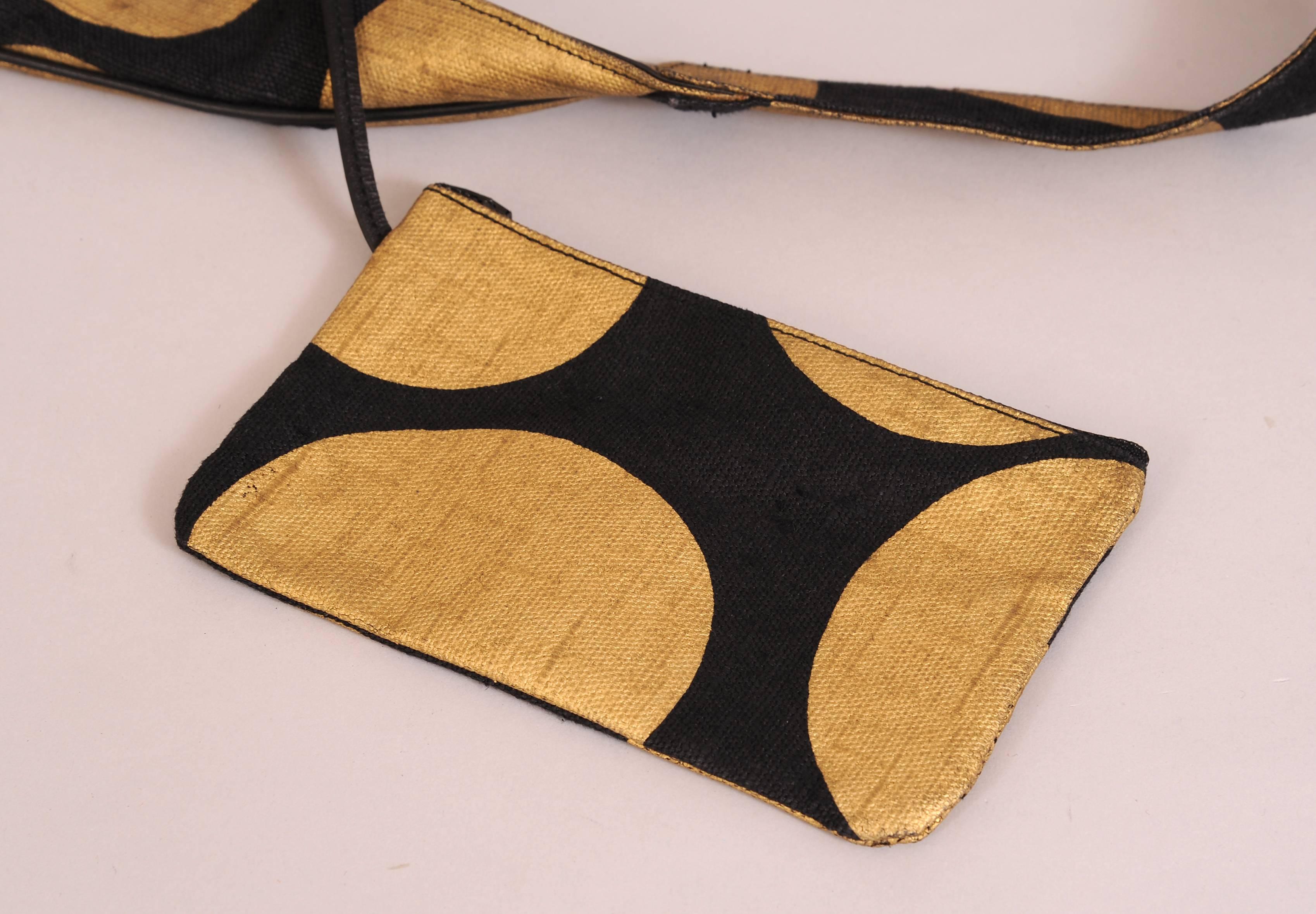 Paloma Picasso Gold Polka Dot Shoulder Bag 1