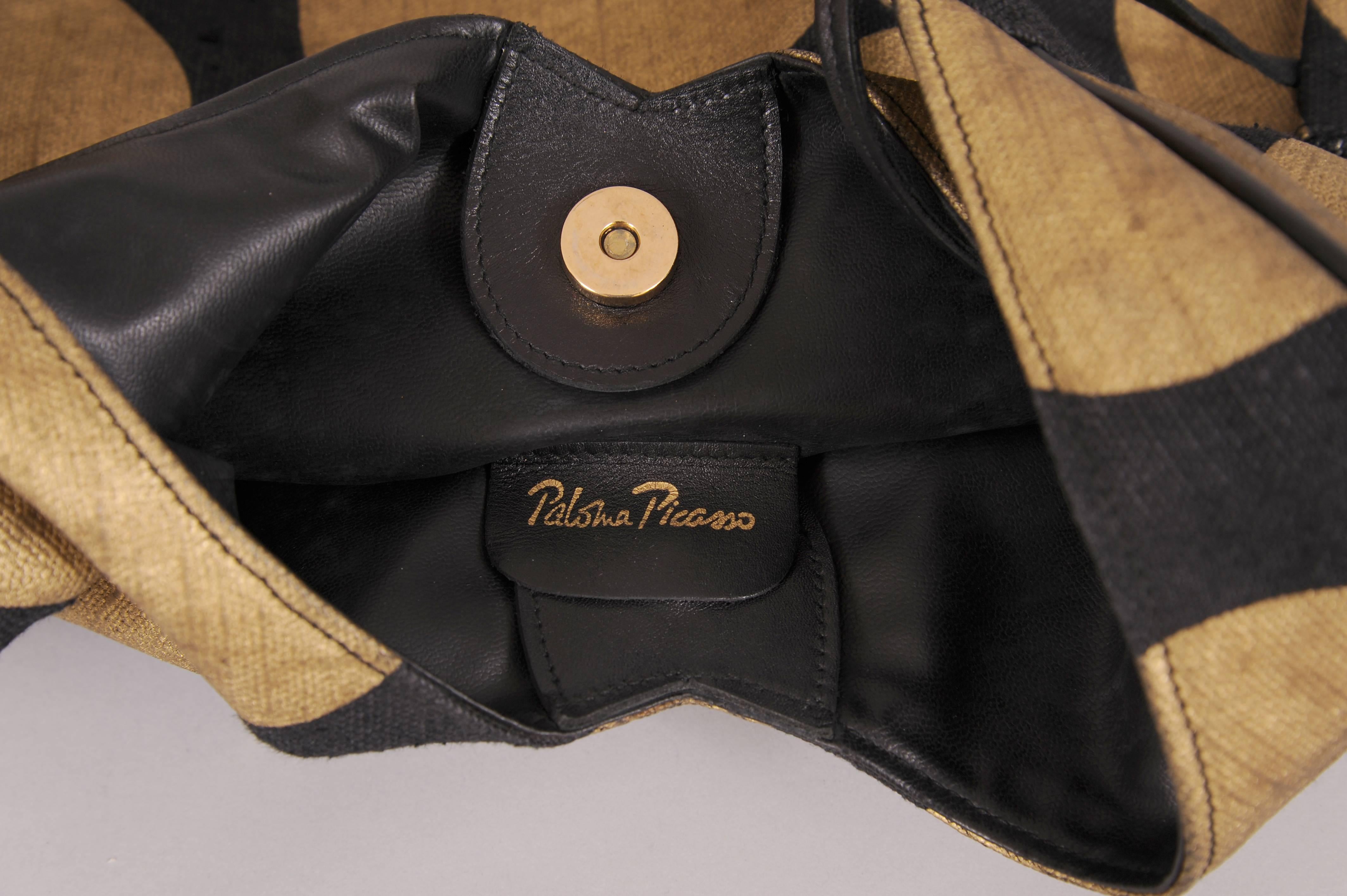 Paloma Picasso Gold Polka Dot Shoulder Bag 2