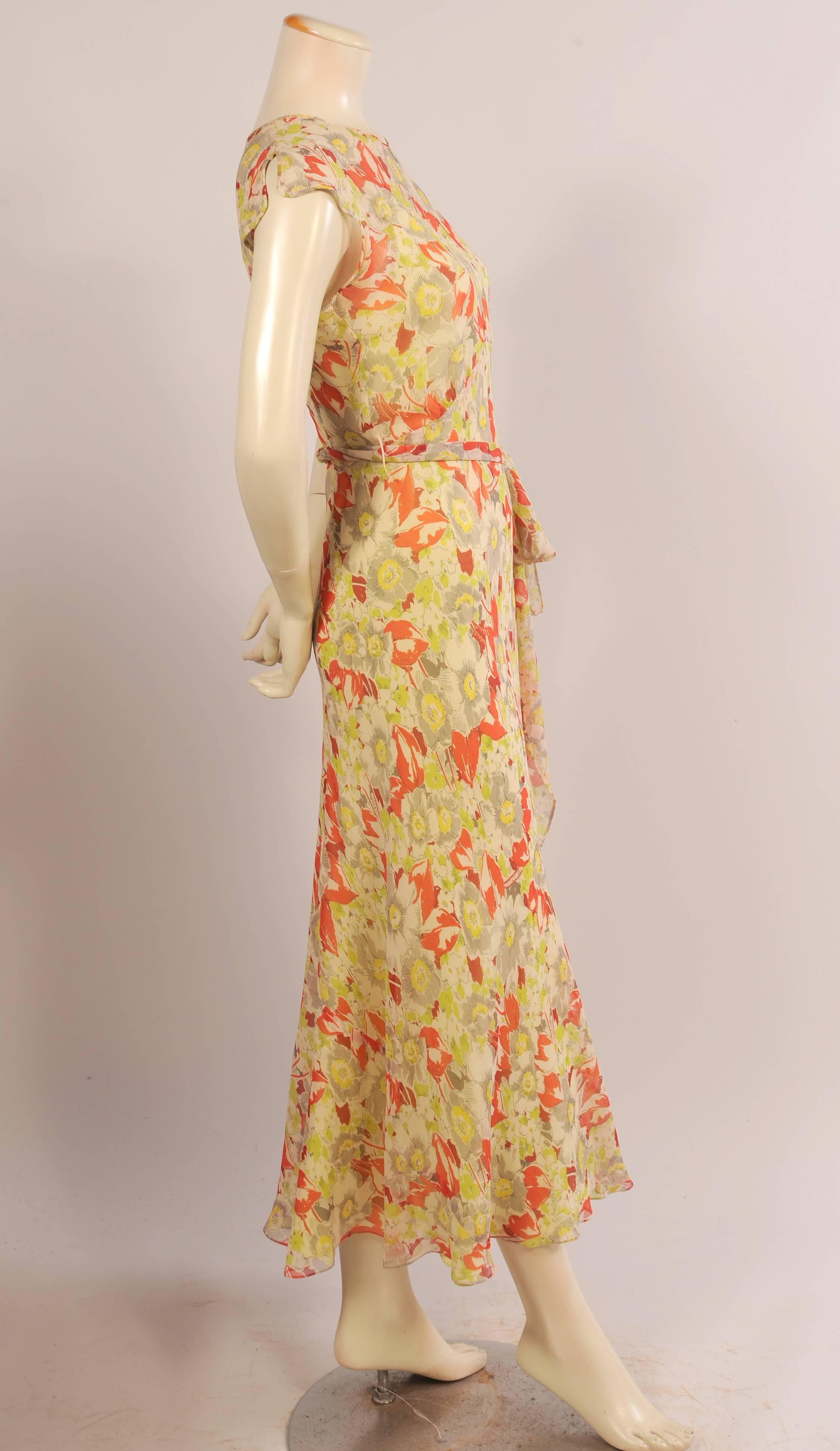 Maggie Norris Couture 1930's Inspired Silk Chiffon Dress, Jacket & Slip 3